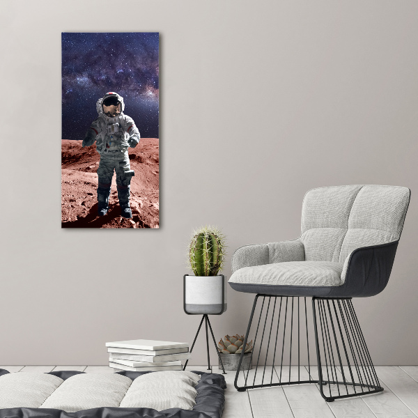 Glasbild vertikales Astronaut