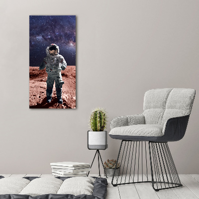 Glasbild vertikales Astronaut
