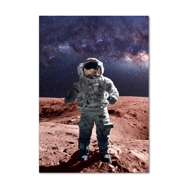 Glasbild vertikales Astronaut