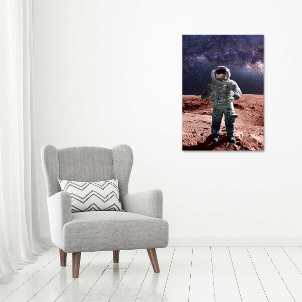 Glasbild vertikales Astronaut