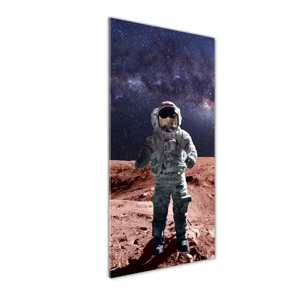 Glasbild vertikales Astronaut
