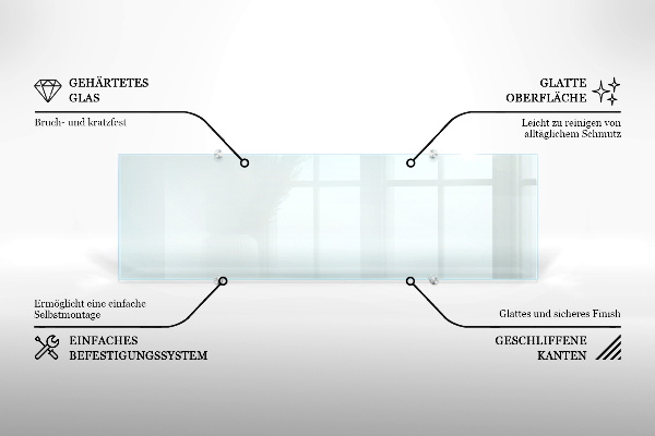 Glas für Küchenrückwand transparent 
