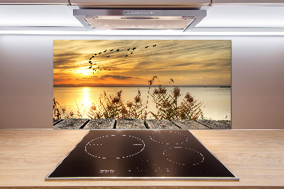 Küchen wandpaneel Pier am See