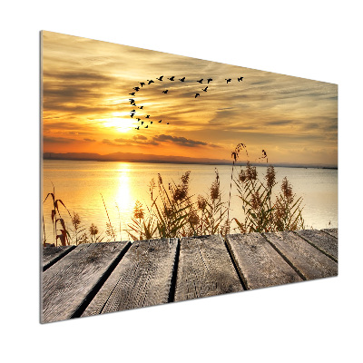 Küchen wandpaneel Pier am See