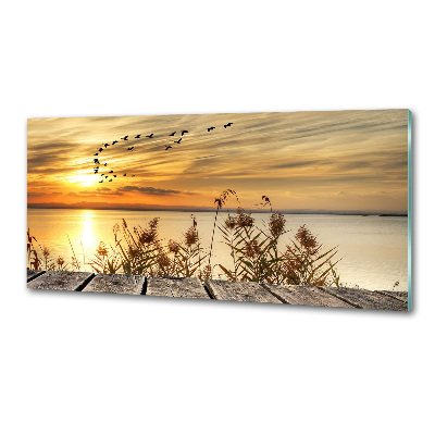 Küchen wandpaneel Pier am See