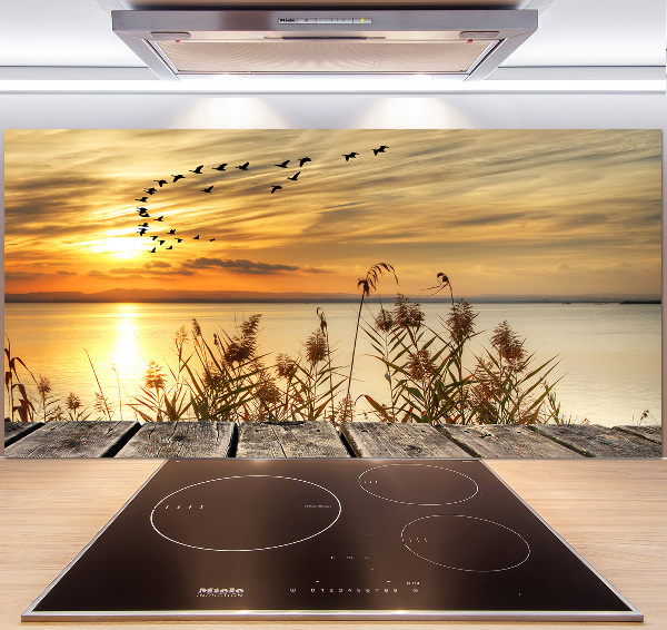 Küchen wandpaneel Pier am See