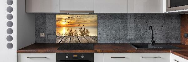 Küchen wandpaneel Pier am See