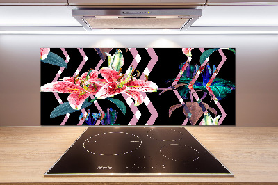 Platte für Küchenrückwand Tropische Lilie