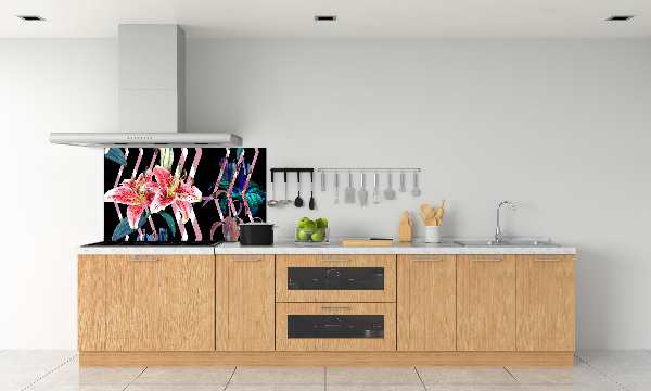 Platte für Küchenrückwand Tropische Lilie