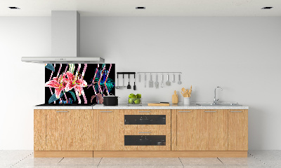 Platte für Küchenrückwand Tropische Lilie