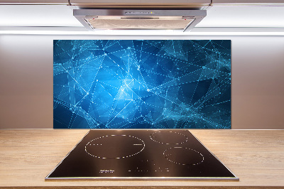 Küchen wandpaneel Blaue Linien