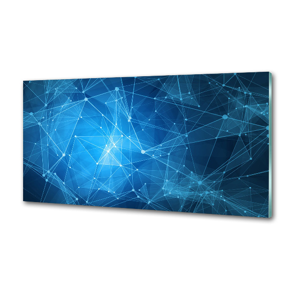 Küchen wandpaneel Blaue Linien