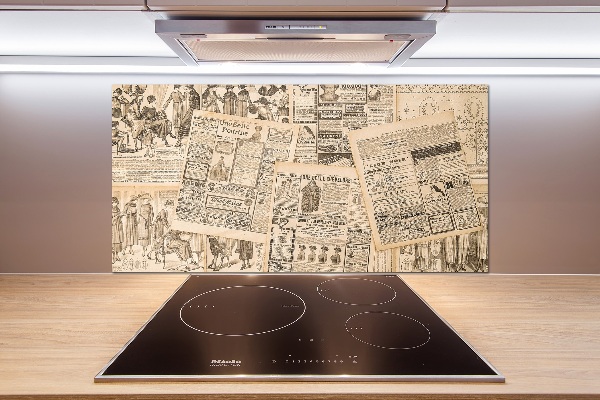 Platte für Küchenrückwand Eine alte Zeitung