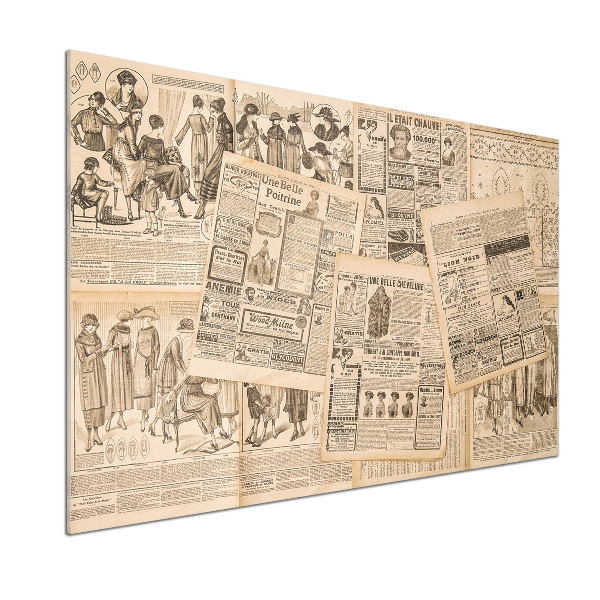 Platte für Küchenrückwand Eine alte Zeitung