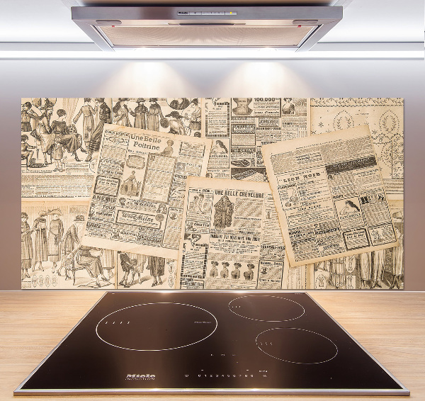 Platte für Küchenrückwand Eine alte Zeitung