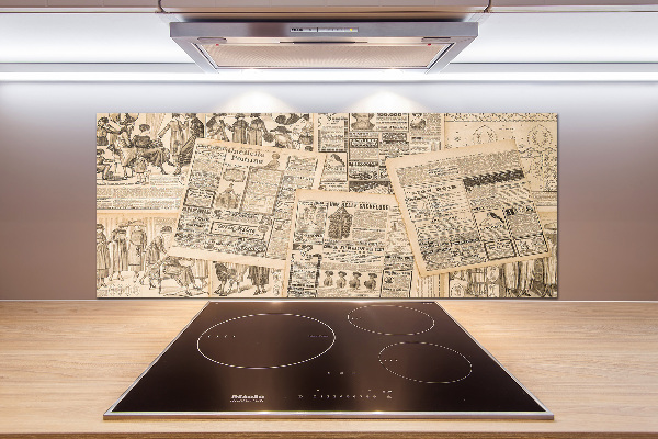 Platte für Küchenrückwand Eine alte Zeitung