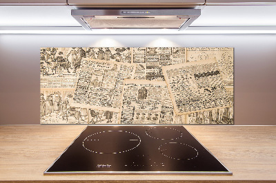 Platte für Küchenrückwand Eine alte Zeitung