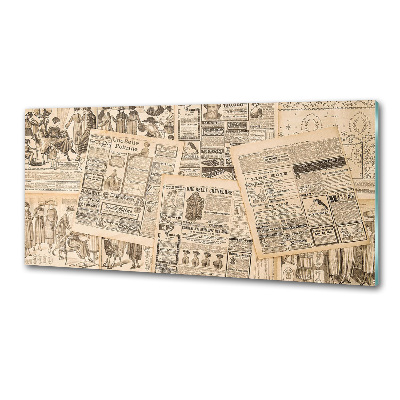 Platte für Küchenrückwand Eine alte Zeitung