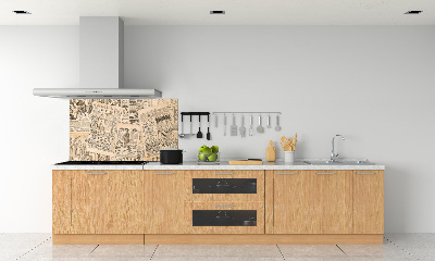 Platte für Küchenrückwand Eine alte Zeitung