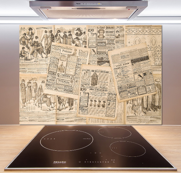 Platte für Küchenrückwand Eine alte Zeitung