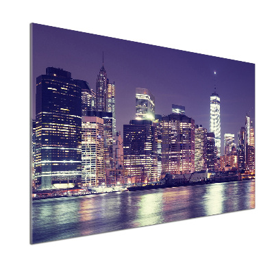 Küchen wandpaneel New York bei Nacht