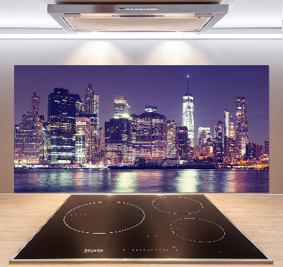 Küchen wandpaneel New York bei Nacht