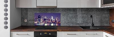 Küchen wandpaneel New York bei Nacht