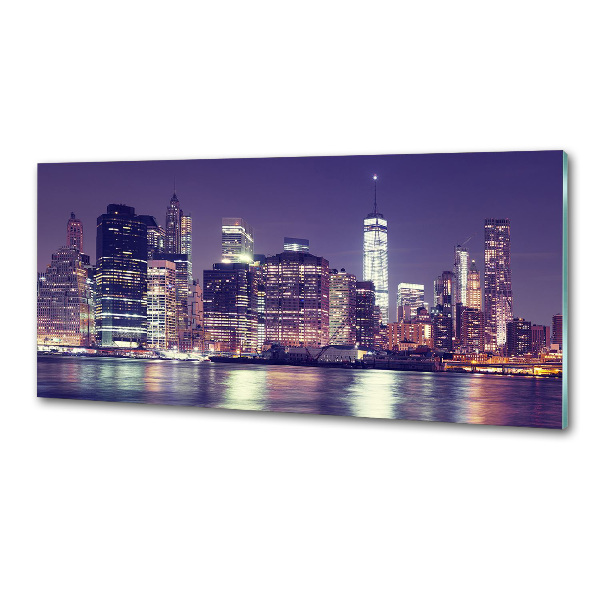 Küchen wandpaneel New York bei Nacht