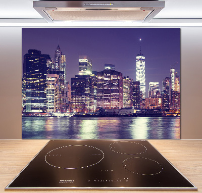 Küchen wandpaneel New York bei Nacht
