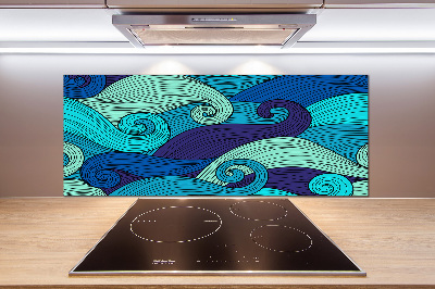 Glasrückwand für die küche Abstrakte Wellen