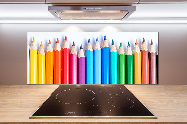 Glasrückwand für die küche Buntstifte