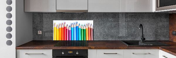 Glasrückwand für die küche Buntstifte