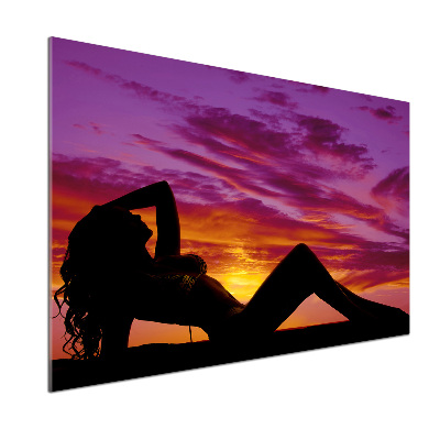 Platte für Küchenrückwand Silhouette einer Frau