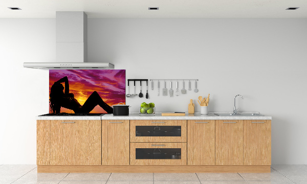 Platte für Küchenrückwand Silhouette einer Frau