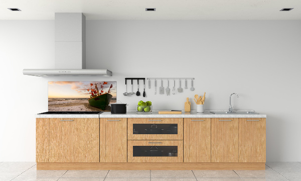 Glasrückwand für die küche Fischerbootstrand