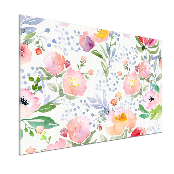 Platte für Küchenrückwand Mohnblumen