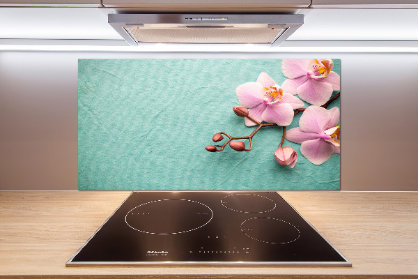 Glasrückwand für die küche Orchidee