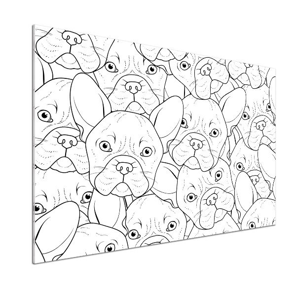 Glasrückwand für die küche Französische Bulldoggen