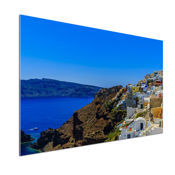 Platte für Küchenrückwand Santorini, Griechenland