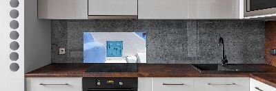 Platte für Küchenrückwand Santorini, Griechenland