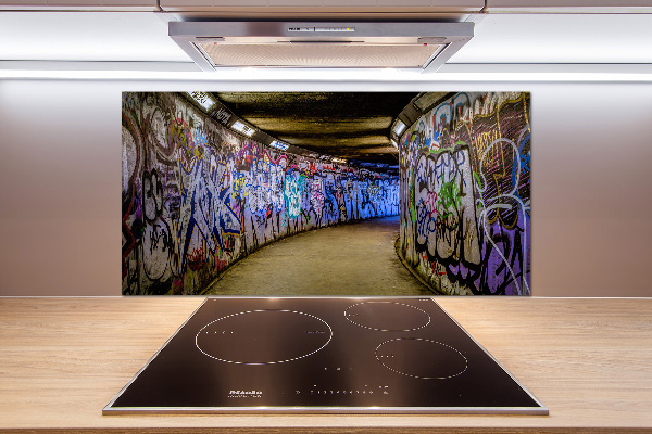 Küchen wandpaneel Graffiti in der U-Bahn