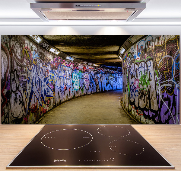 Küchen wandpaneel Graffiti in der U-Bahn
