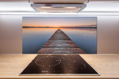 Glasrückwand für die küche Holzsteg