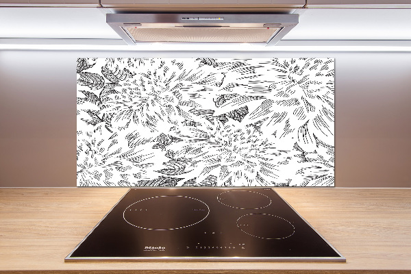 Küchen wandpaneel Blumenmuster