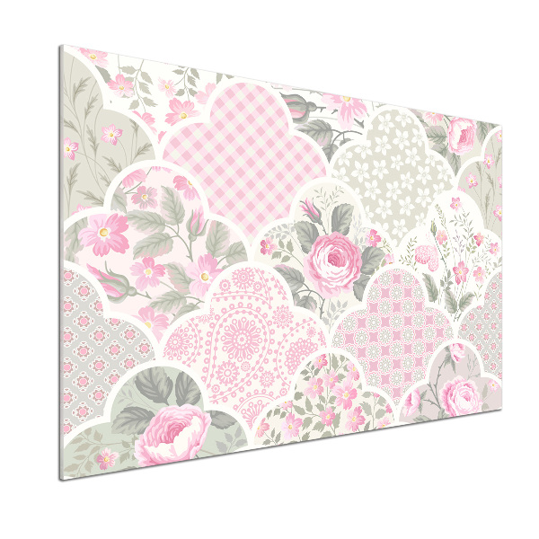 Glasrückwand für die küche Rosen und Schmuck