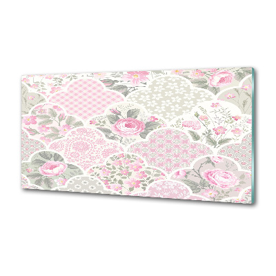 Glasrückwand für die küche Rosen und Schmuck