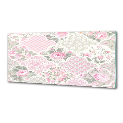 Glasrückwand für die küche Rosen und Schmuck