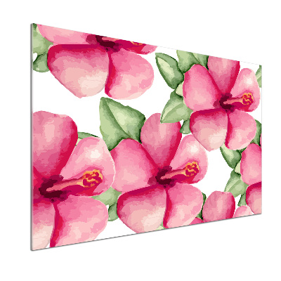 Küchen wandpaneel Tropische Blumen