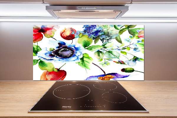 Küchen wandpaneel Frühlingsblumen