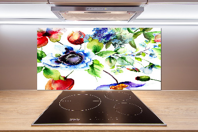 Küchen wandpaneel Frühlingsblumen